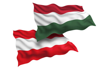 Hungary and Austria Friendship Flags Diplomatic Relations of Two countries, Sports competition