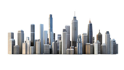Fototapeta premium city skyline on transparent background