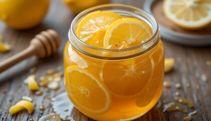 Lemon and Honey Preserved in a Jar