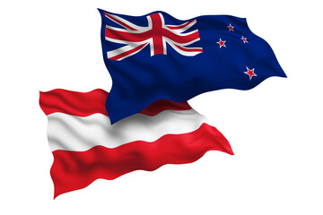 New Zealand and Austria Friendship Flags Diplomatic Relations of Two countries, Sports competition