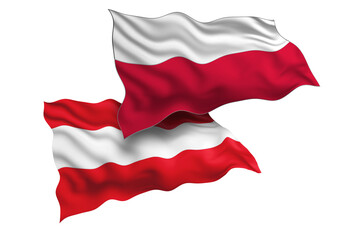 Poland and Austria Friendship Flags Diplomatic Relations of Two countries, Sports competition