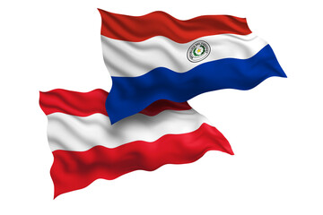 Paraguay and Austria Friendship Flags Diplomatic Relations of Two countries, Sports competition