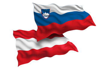 Slovenia and Austria Friendship Flags Diplomatic Relations of Two countries, Sports competition
