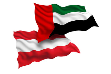 United Arab Emirates and Austria Friendship Flags Diplomatic Relations of Two countries, Sports...