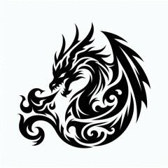 Obraz premium Tribal Dragon Design Art Print