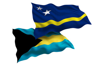 Curacao and Bahamas Friendship Flags Diplomatic Relations of Two countries, Sports competition