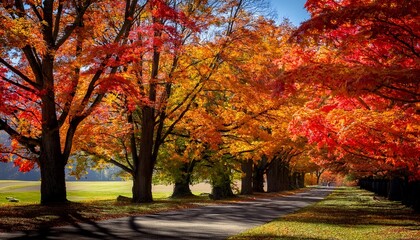 Naklejka premium maple trees showing their fall colors