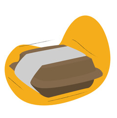 burger box.brown cardboard burger box mockup.