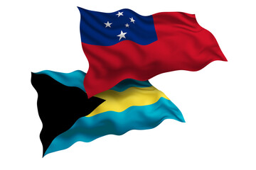 Samoa  and Bahamas Friendship Flags Diplomatic Relations of Two countries, Sports competition