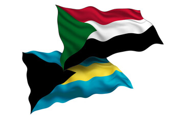 Sudan and Bahamas Friendship Flags Diplomatic Relations of Two countries, Sports competition