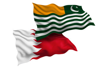 Kashmir and Bahrain Friendship Flags Diplomatic Relations of Two countries, Sports competition