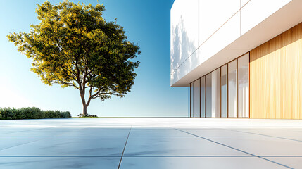 Minimalist architecture in harmony with nature