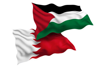 Palestinian and Bahrain Friendship Flags Diplomatic Relations of Two countries, Sports competition