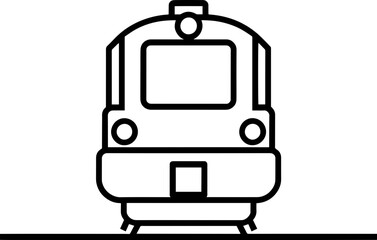 Modern Train Icon with a Minimalist Design Approach