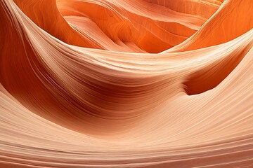 Slot canyon curved walls, abstract light play, background texture, travel ad