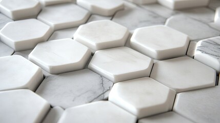 A clean geometric pattern of interlocking hexagons with subtle shading. picture