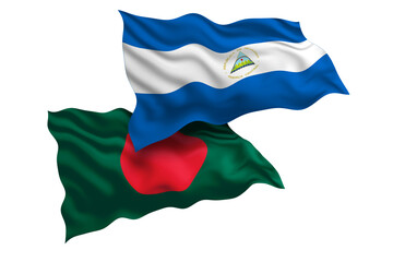 Nicaragua and Bangladesh Friendship Flags Diplomatic Relations of Two countries, Sports competition