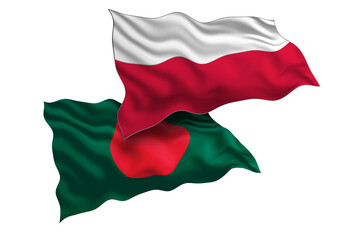 Poland and Bangladesh Friendship Flags Diplomatic Relations of Two countries, Sports competition