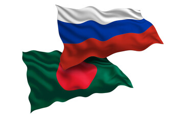 Russia and Bangladesh Friendship Flags Diplomatic Relations of Two countries, Sports competition