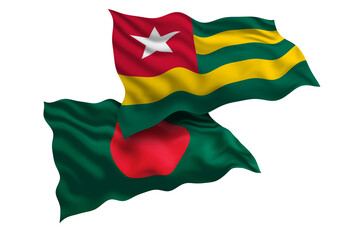 Togo and Bangladesh Friendship Flags Diplomatic Relations of Two countries, Sports competition