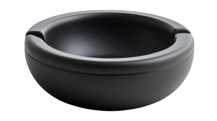 Modern black bowl on a minimalist background