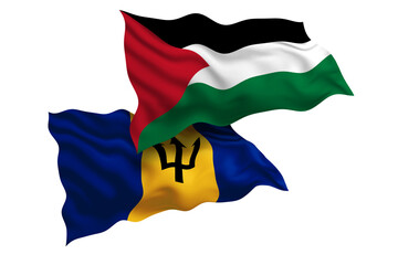 Palestinian and Barbados Friendship Flags Diplomatic Relations of Two countries, Sports competition