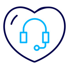 Headphone Like Outline Color icon