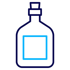 Liquor bottle  Outline Color icon