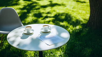 outdoor scene, office desk, table, coffee, relaxation, holding a meeting ，, easter, egg, holiday, decoration, rabbit, bunny, white, toy, bank, money, piggy, isolated, concept, animal, finance, blue, s