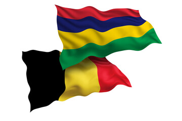 Mauritius and Belgium Friendship Flags Diplomatic Relations of Two countries, Sports competition