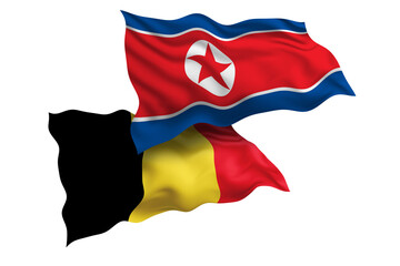 North Korea and Belgium Friendship Flags Diplomatic Relations of Two countries, Sports competition