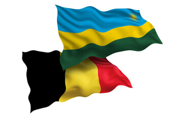 Rwanda and Belgium Friendship Flags Diplomatic Relations of Two countries, Sports competition