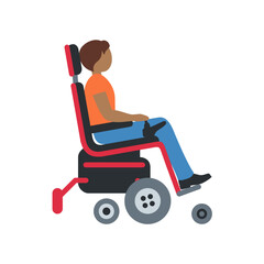 Man in Motorized Wheelchair

