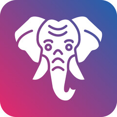 Elephant Vector Icon Style