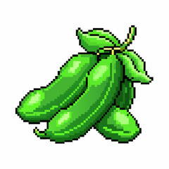 Green Peas Pixel Art Illustration   Retro Gaming Style Vegetable Graphics