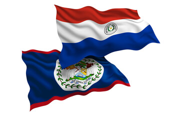 Paraguay and Belize Friendship Flags Diplomatic Relations of Two countries, Sports competition