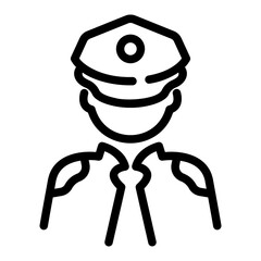 security guard Line Icon