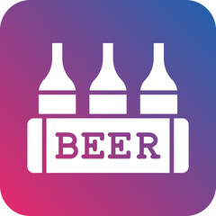 Pack of Beers Vector Icon Style