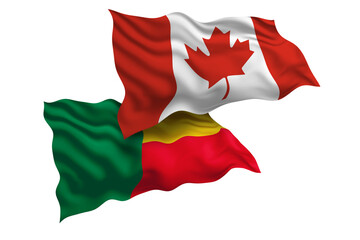 Canada and Benin Friendship Flags Diplomatic Relations of Two countries, Sports competition