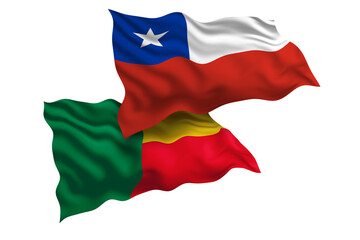 Chile and Benin Friendship Flags Diplomatic Relations of Two countries, Sports competition