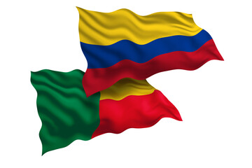 Colombia and Benin Friendship Flags Diplomatic Relations of Two countries, Sports competition