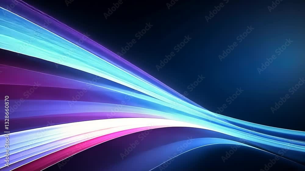 Poster abstract dynamic flowing lines of vibrant color