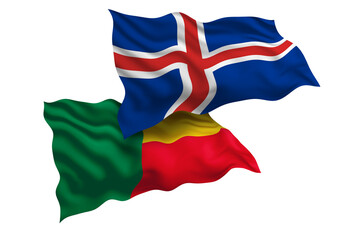 Iceland and Benin Friendship Flags Diplomatic Relations of Two countries, Sports competition
