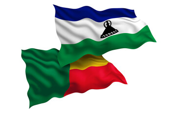 Lesotho and Benin Friendship Flags Diplomatic Relations of Two countries, Sports competition