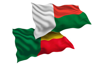 Madagascar and Benin Friendship Flags Diplomatic Relations of Two countries, Sports competition
