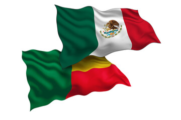 Mexico and Benin Friendship Flags Diplomatic Relations of Two countries, Sports competition