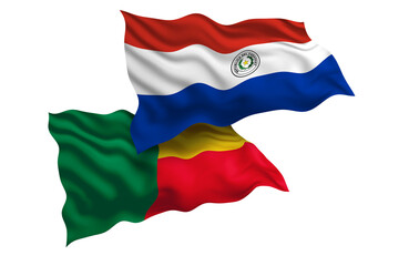 Paraguay and Benin Friendship Flags Diplomatic Relations of Two countries, Sports competition