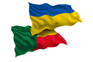 Ukraine and Benin Friendship Flags Diplomatic Relations of Two countries, Sports competition