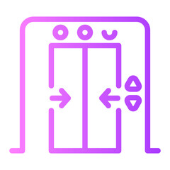 elevator Line Gradient Icon
