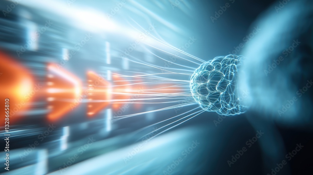 Poster accelerating particle acceleration quantum physics lab digital visualization high-tech environment c